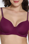 Zivame Twilight Thistle Padded Wired 3/4Th Coverage T-Shirt Bra - Dark Purple — thumbnail 5